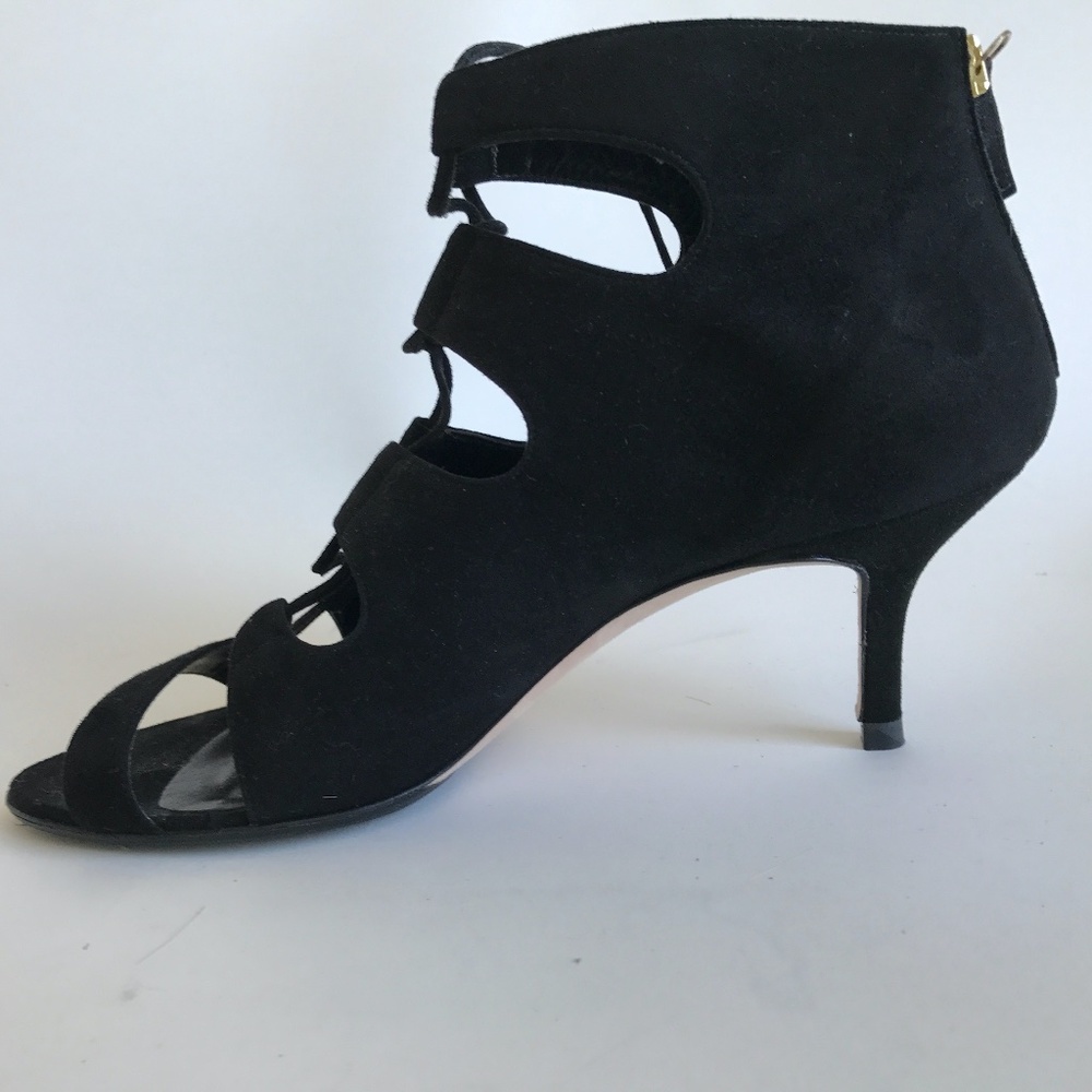 Delman Ankle Lace-up Kitten Heel